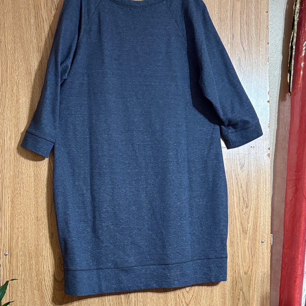 Ann Taylor Navy and Gray Knit dress - Picture 7 of 8